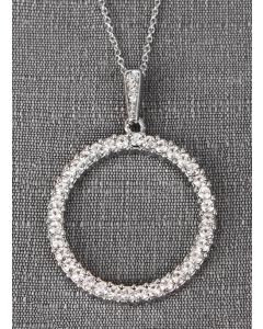 Crystal Circle Pendant Necklace