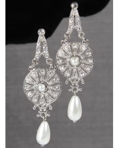 Crystal & Pearl Drop Earrings