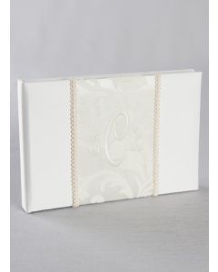 Brocade Monogram Guest Book