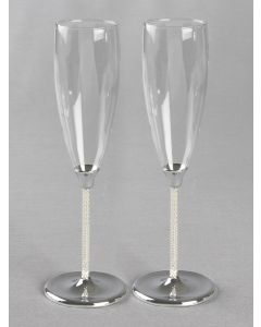 Pearl Stemmed Toasting Flutes 