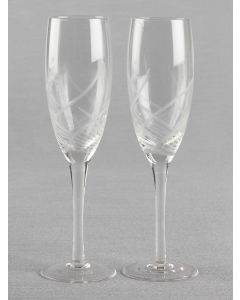 Cut Glass Toasting Flutes 