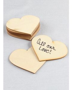 Wood Heart Guest Cards 10pk