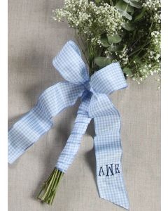 Country Check Bouquet Wrap with Tails