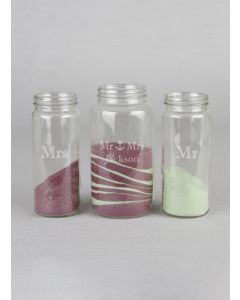 Mr & Mrs w/Anchor Cylinder Jar Set