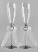 Silver Stem w/ Heart Buckle Flutes 