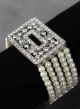 Pearl w/Crystal Ornament Bracelet