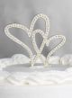 Crystal Hearts Wedding Cake Top