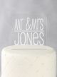 Mr. & Mrs. Acrylic Cake Top
