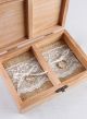 Burlap and Lace Insert - White