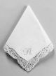 Single Initial Venise Handkerchief