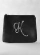 Rhinestone Initial Cosmetic Bag