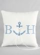 Initials & Anchor Canvas Ring Pillow