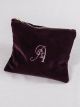 Embroidered Velvet Cosmetic Bag