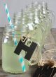 Chalkboard Letters Mason Jars w/Jute  - Set of 12