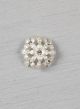 Rhinestone flower pearlized brooch, 1