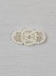 Pearl rhinestone beaded applique, small