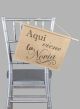 Aqui viene la Novia Burlap Sign