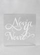 Novia & Novio Acrylic Square Cake Top