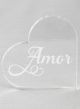 Amor Acrylic Cake Top