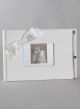 Love Ribbon Guest Book w/Pen - White