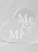 Mr. & Mr. Acrylic Heart Cake Top