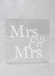 Mrs. & Mrs. Acrylic Square Cake Top