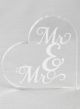 Mr. & Mr. Acrylic Heart Cake Top