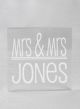 Mrs. & Mrs. Acrylic Square Cake Top