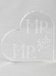 Mr. & Mr. Acrylic Heart Cake Top