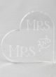 Mrs. & Mrs. Acrylic Heart Cake Top