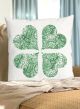 Flourish Heart Shamrock Pillow