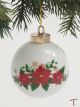 Poinsettia Porcelain Christmas Ornament