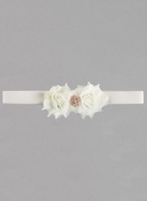 Gisele Velvet Elastic Garter - Rose Gold