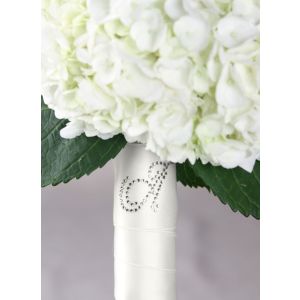 Satin Bouquet Wrap with Rhinestone Initial