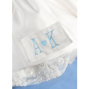 Single Initials with Heart Dress Label